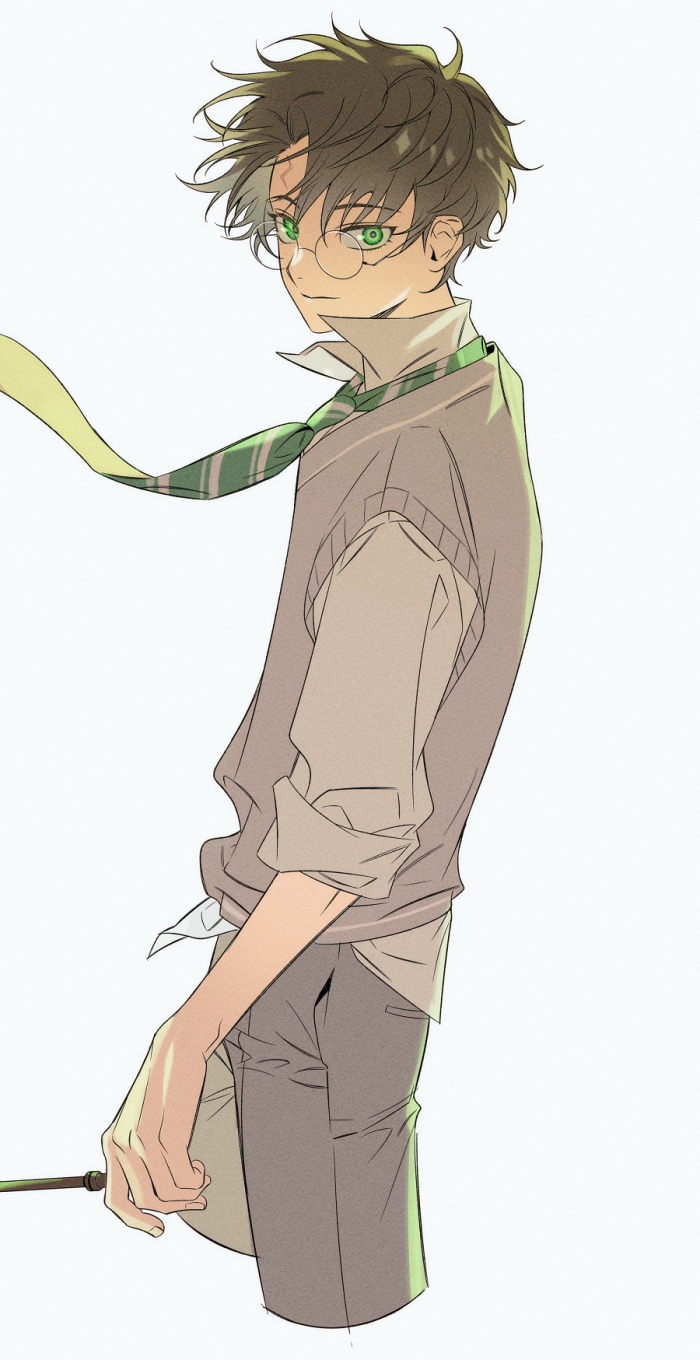 1boy, alternate_universe, animification, backlighting, black_hair, closed_mouth, cowboy_shot, cropped_legs