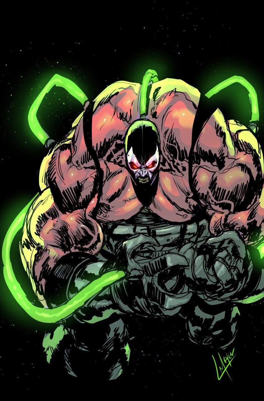 1boy, absolute_batman, absolute_dc, absurdres, bane, batman_(series), dc_comics, gas