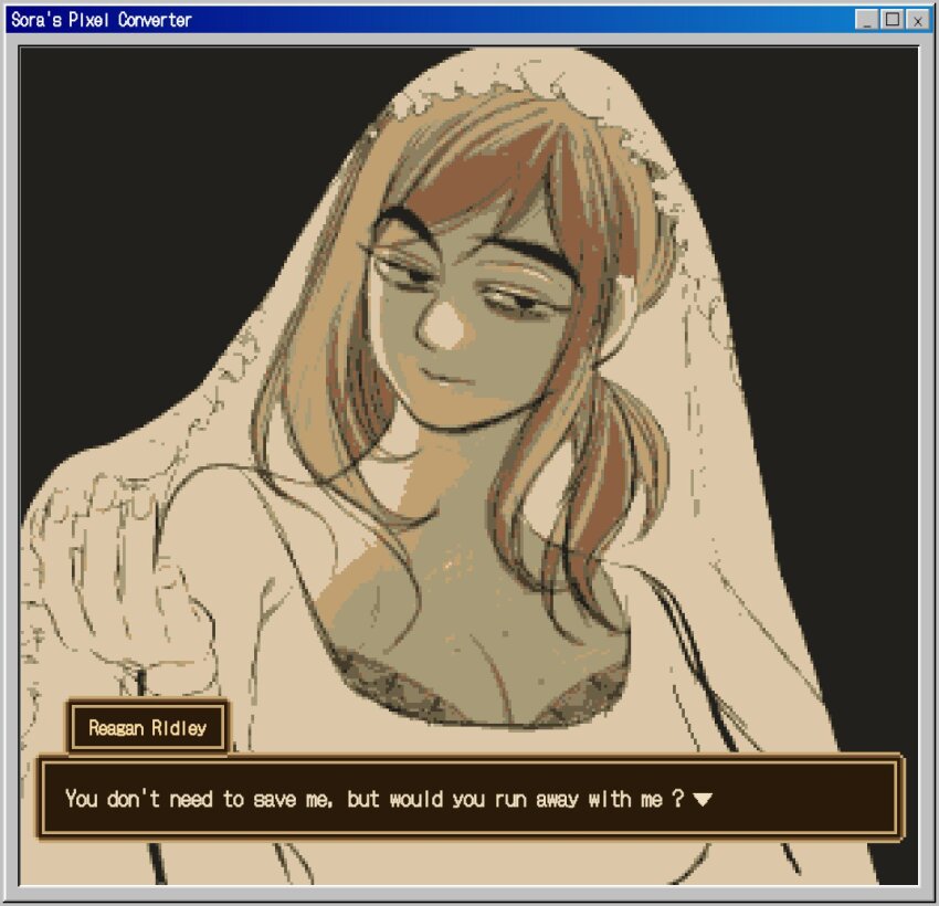 1girl, black_background, black_eyes, bra, bra_peek, breasts, brown_hair, character_name