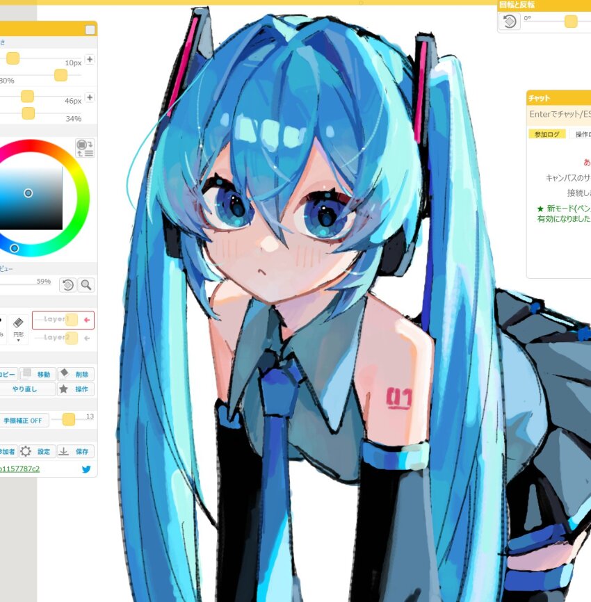 1girl, :<, all_fours, art_program_in_frame, art_program_request, backlighting, bare_shoulders, black_skirt