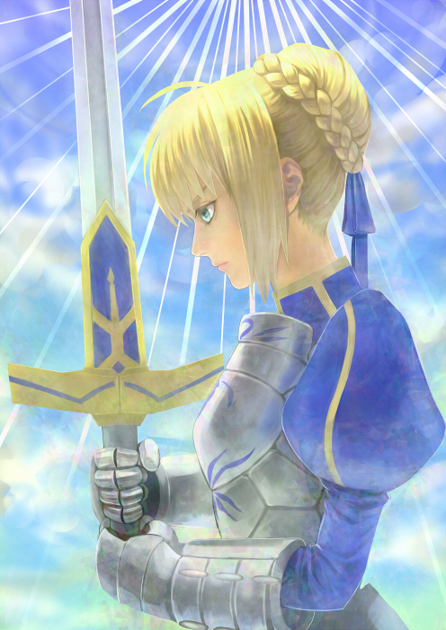 1girl, armor, armored_dress, artoria_pendragon_(fate), bad_id, bad_pixiv_id, blonde_hair, dress
