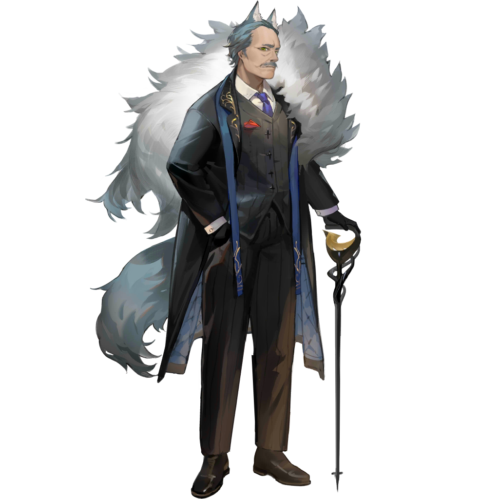 1boy, animal_ears, arknights, artist_request, bernardo_bellone_(arknights), black_jacket, black_pants, black_shoes