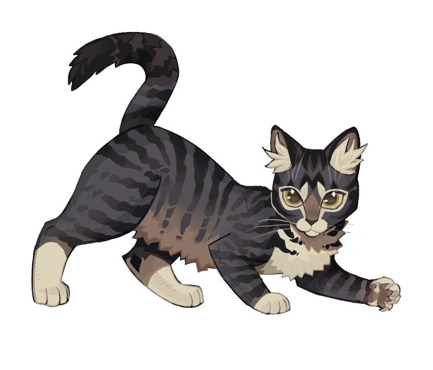 animal, animal_ear_fluff, animal_focus, cat, claws, commentary, commission, english_commentary