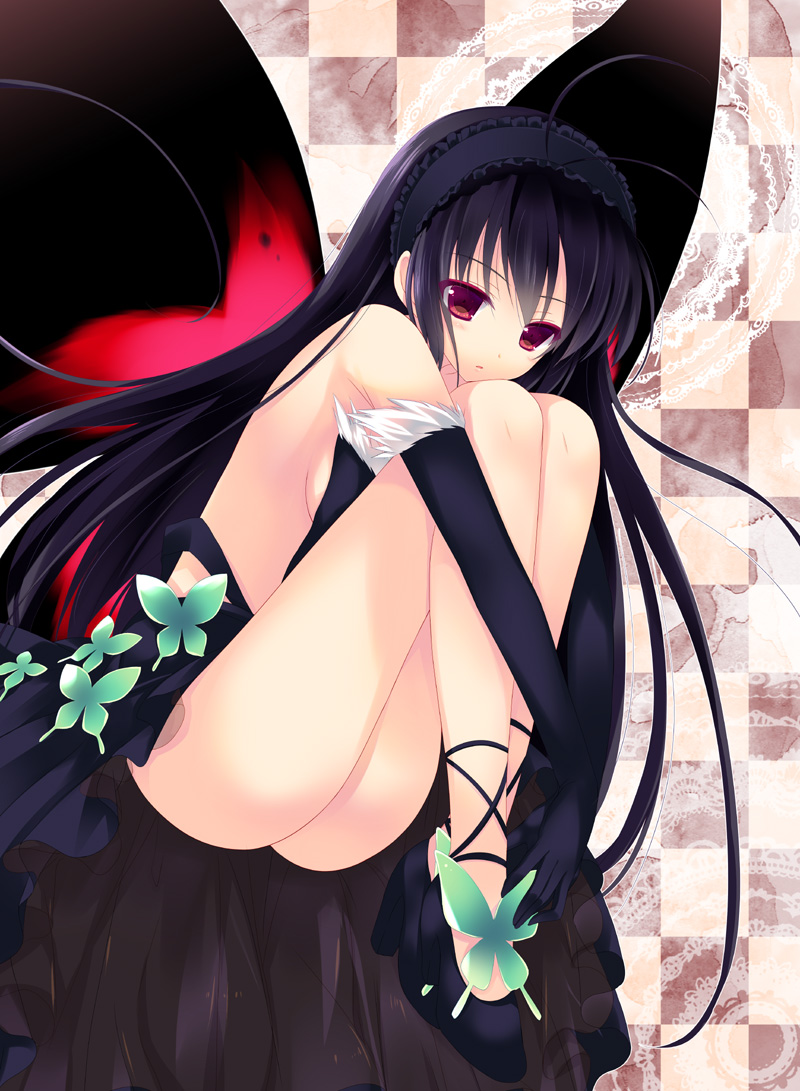 10s, 1girl, accel_world, antenna_hair, ass, bad_id, bad_pixiv_id, bare_shoulders