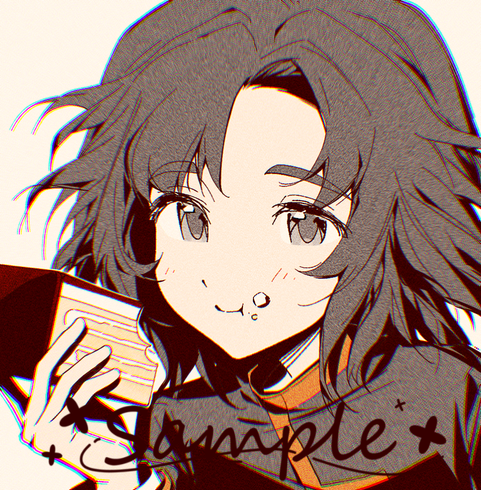 1boy, :t, black_hair, black_shirt, cake, chinese_commentary, chromatic_aberration, commentary_request