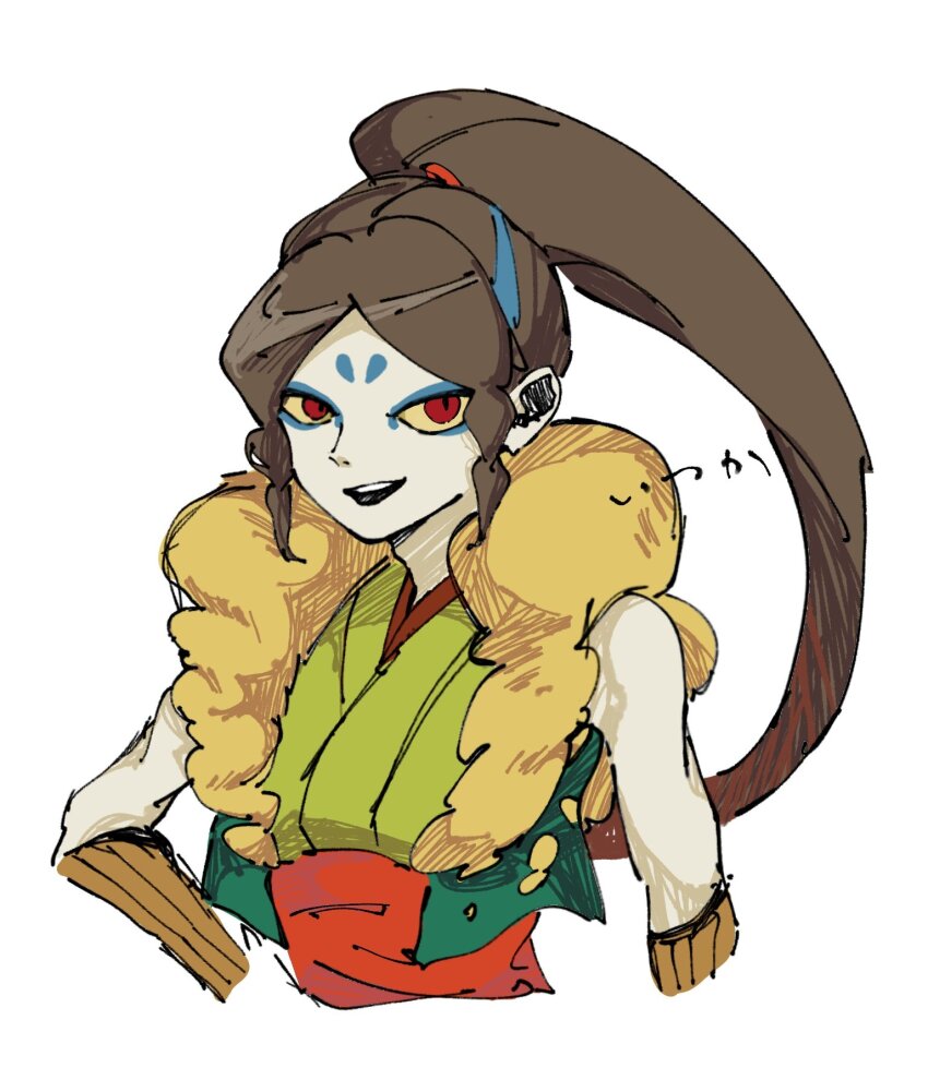 0gogyu0wi961654, 1boy, blue_eyeshadow, brown_hair, colored_sclera, commentary_request, eyeshadow, highres