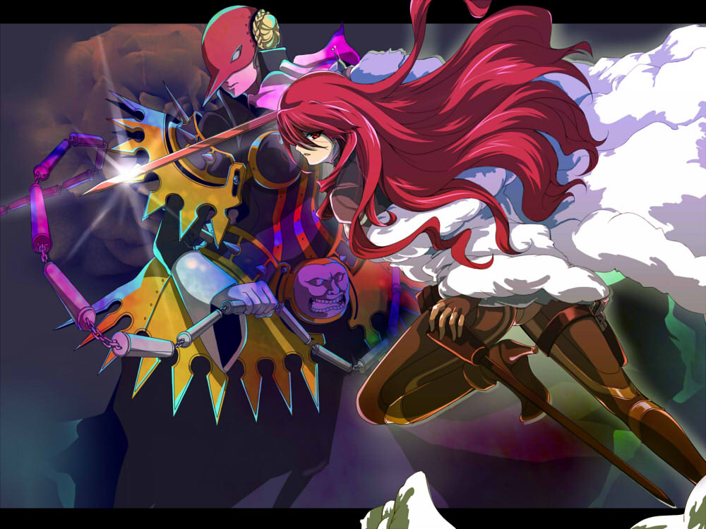 1girl, aged_up, artemisia_(megami_tensei), atlus, bodysuit, catsuit, female_focus, hair_over_one_eye