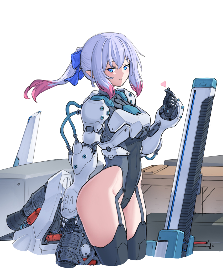 1girl, absurdres, armor, cannon, commentary_request, dolls_nest, exoskeleton, gun