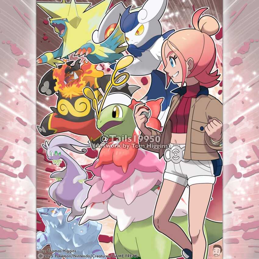 aqua_eyes, artist_name, avalugg, blonde_hair, brown_jacket, claws, clenched_hand, colored_sclera