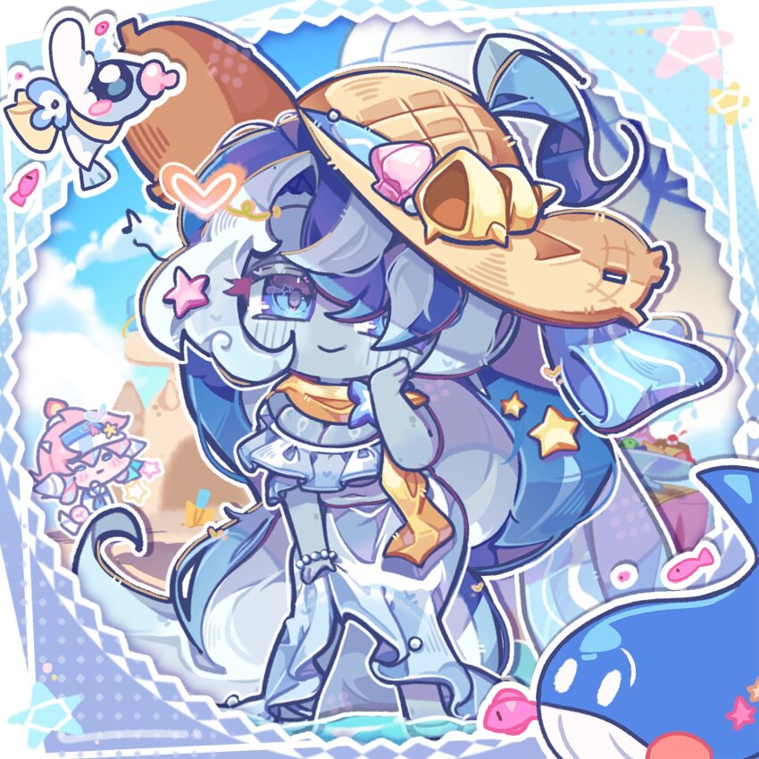 1girl, 1other, 9lfylqjnuann3vr, absurdly_long_hair, animal, bare_arms, bare_shoulders, beach