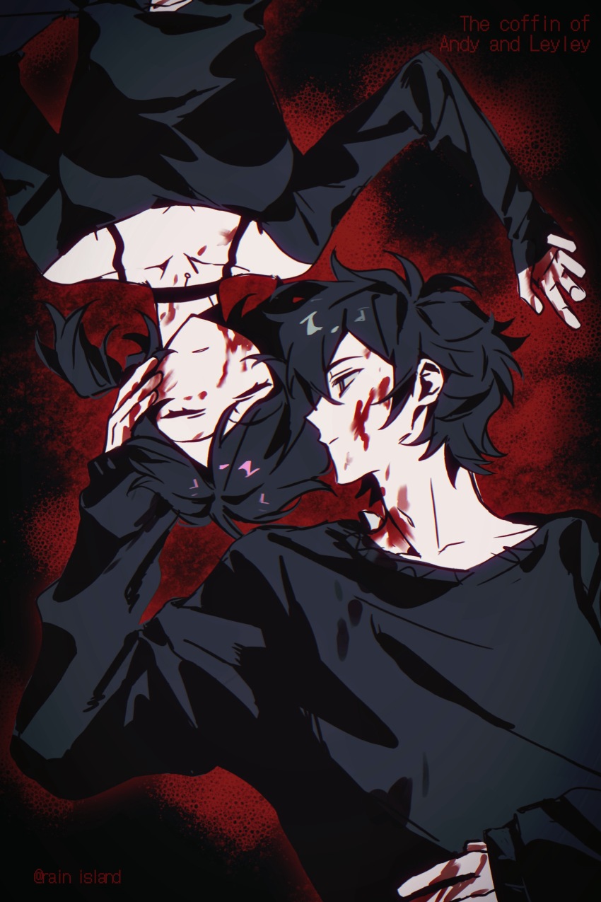 1boy, 1girl, absurdres, ahoge, andrew_graves, antenna_hair, ashley_graves, black_choker