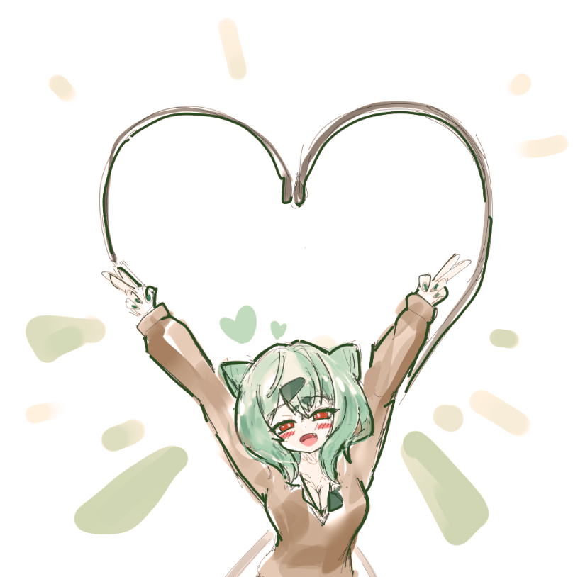 blush, breasts, brown_sweater, bulbasaur, cardigan, cleavage, commentary_request, double_v