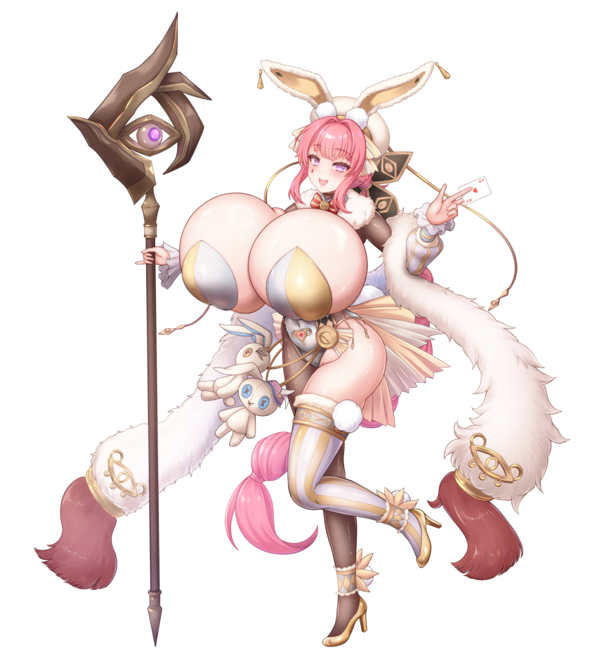 1girl, absurdly_long_hair, ace_(playing_card), ace_of_hearts, ai_gon_deroga, asymmetrical_legwear, blush, bow