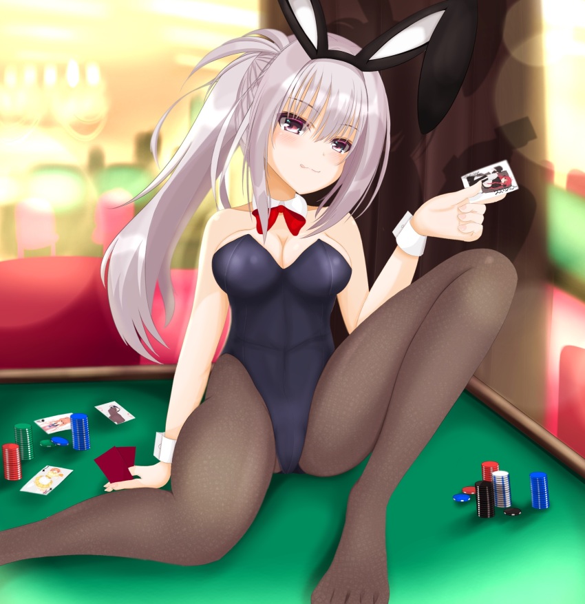 1girl, :3, :q, animal_ear_hairband, animal_ears, arm_at_side, ayachi_nene, black_hairband