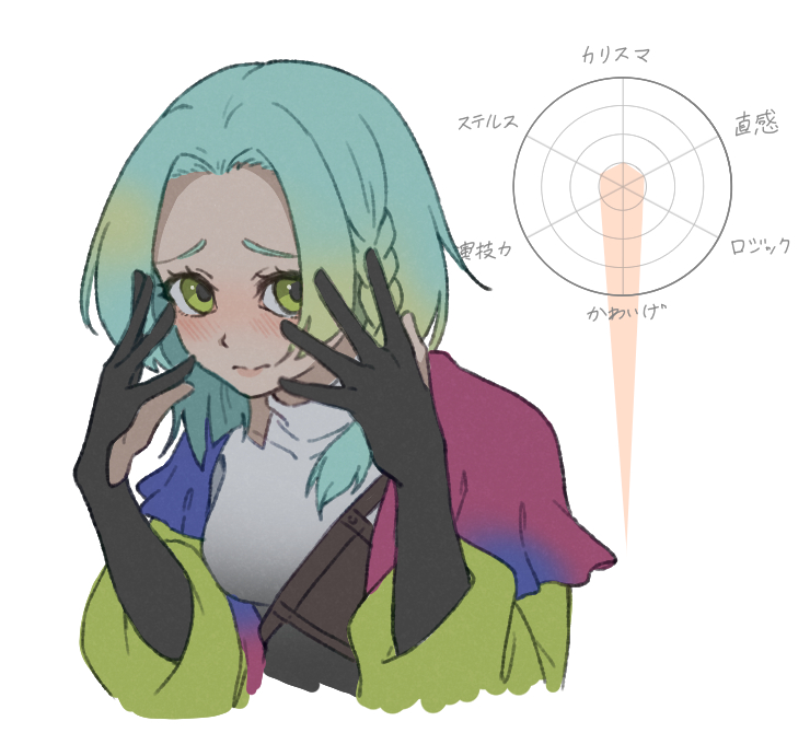 1girl, black_gloves, braid, commentary_request, genderswap, genderswap_(otf), gloves, gnosia