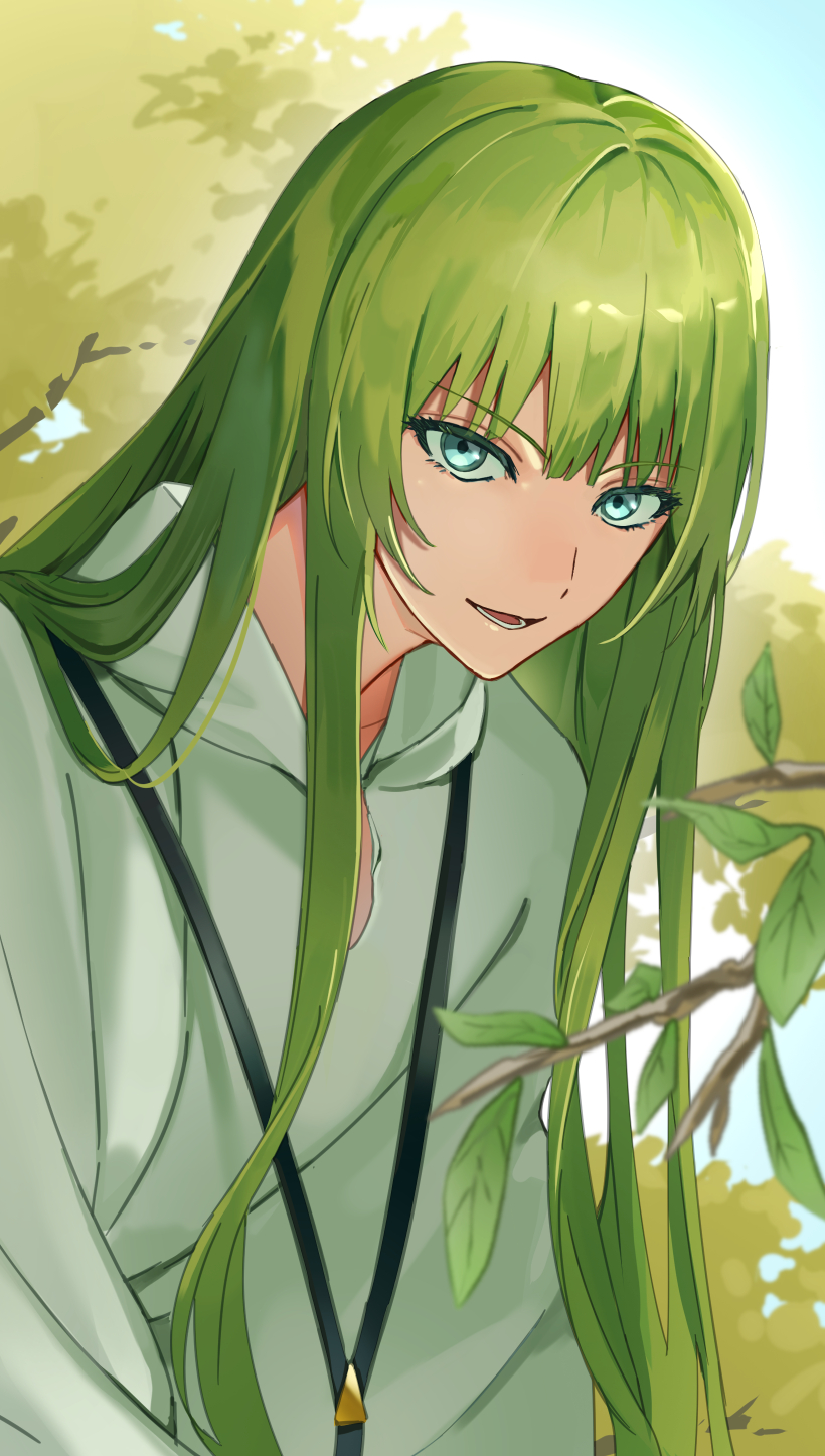 1other, androgynous, branch, commentary_request, day, enkidu_(fate), fate/grand_order, fate_(series)