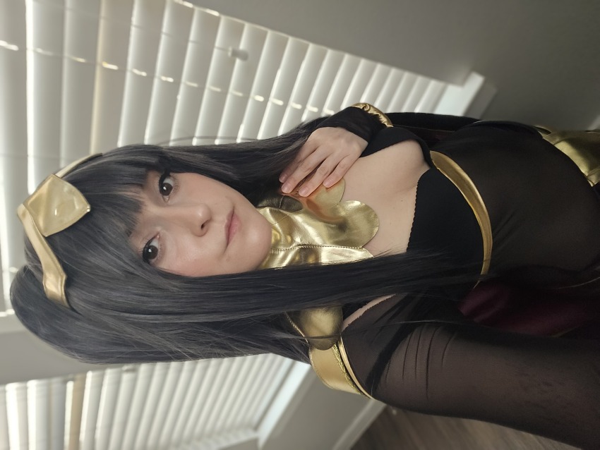 1girl, black_bra, black_hair, blunt_bangs, bodystocking, bra, breasts, bridal_gauntlets