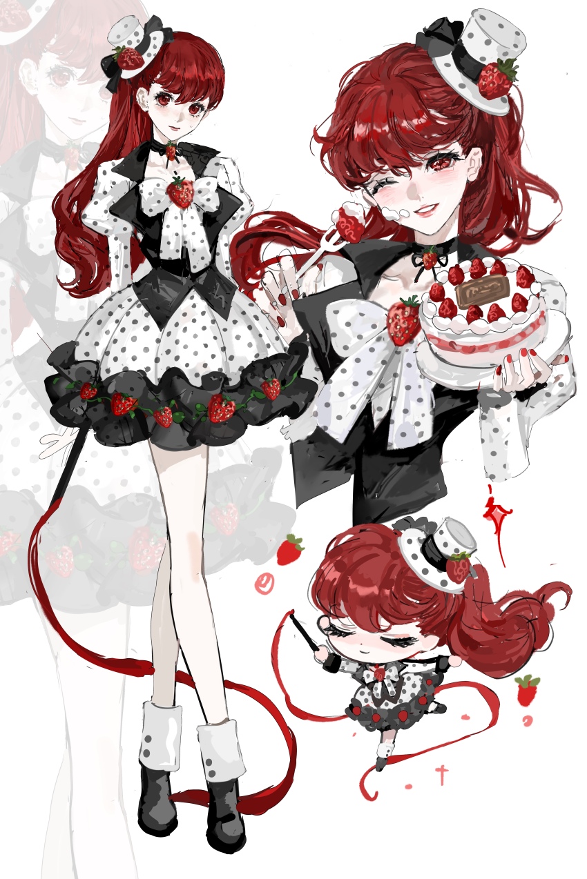 1girl, absurdres, arms_behind_back, bai_yu_tang, black_boots, black_choker, black_dress, black_vest