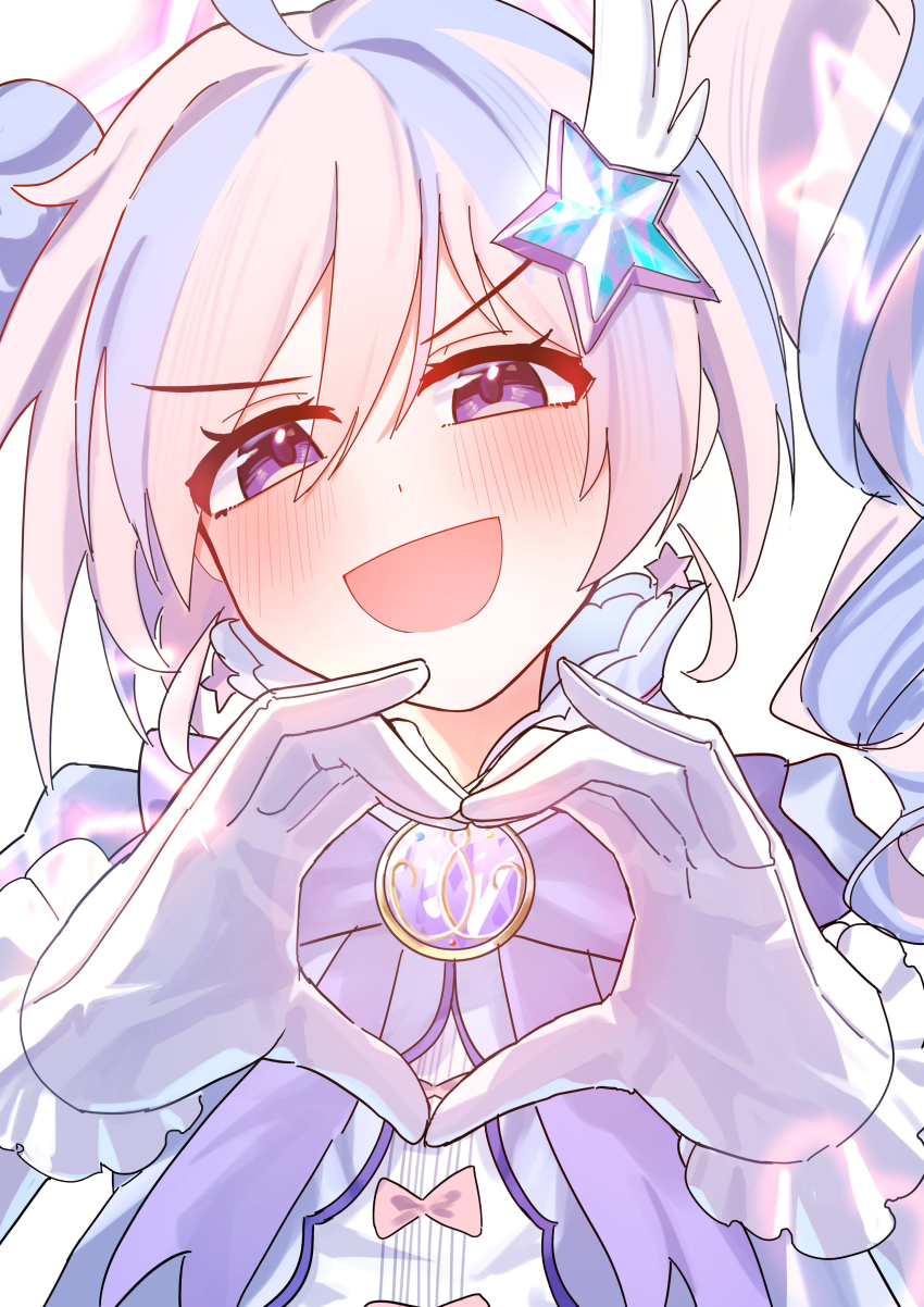 1girl, :d, absurdres, ahoge, blue_archive, blush, bow, bowtie