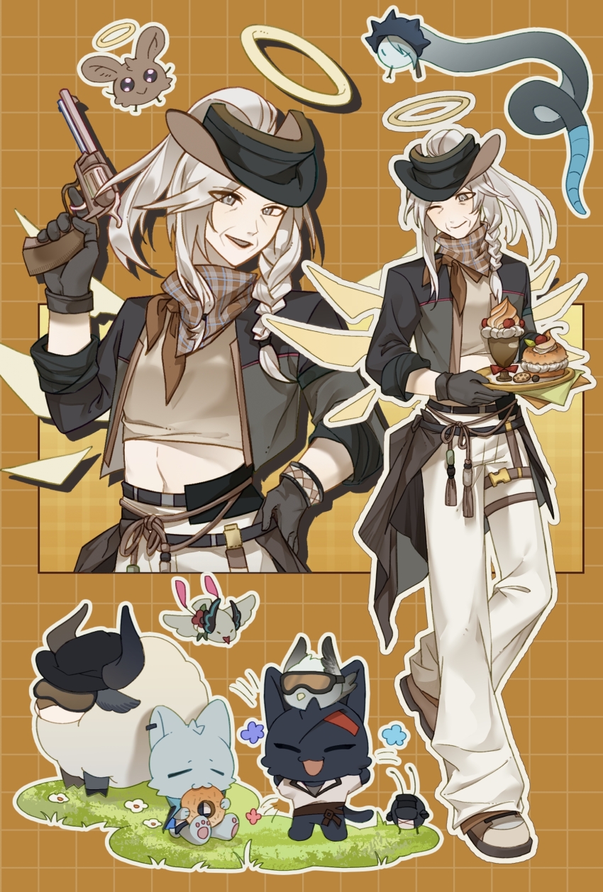 1415940828, 1girl, absurdres, amiya_(arknights), animalization, arknights, black_gloves, black_jacket