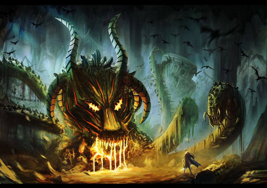 1boy, bad_id, bad_pixiv_id, cape, chain, dragon, epic, fate/apocrypha