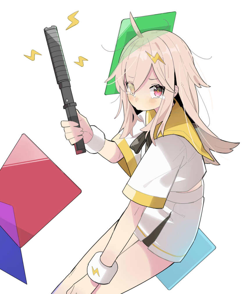 1girl, ahoge, black_bow, black_bowtie, blush, bow, bowtie, brown_hair