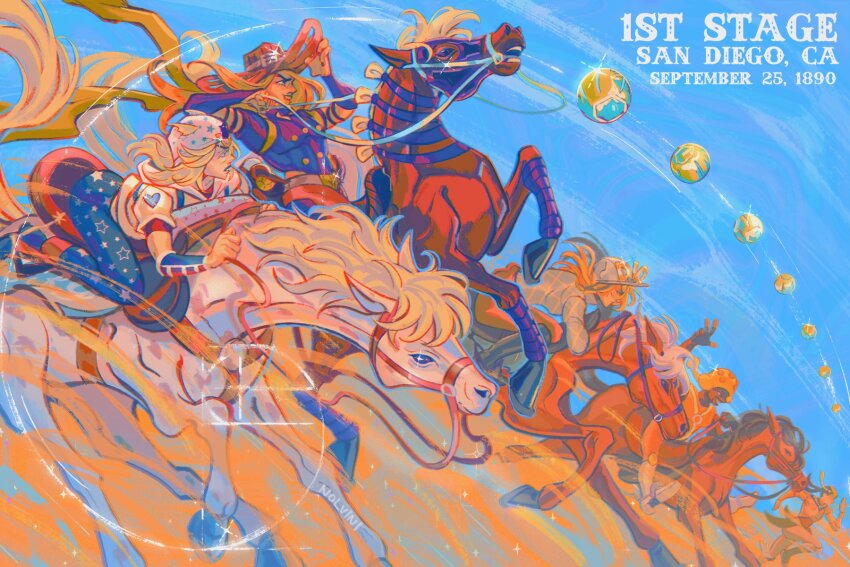 5boys, american_flag, american_flag_print, aqua_helmet, aqua_sweater, argyle_clothes, argyle_sweater, arm_warmers