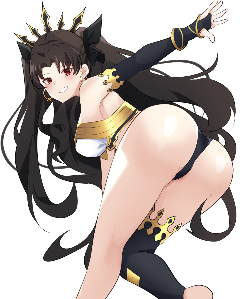 1girl, absurdres, arm_warmers, armlet, asymmetrical_legwear, black_hair, breasts, commentary_request