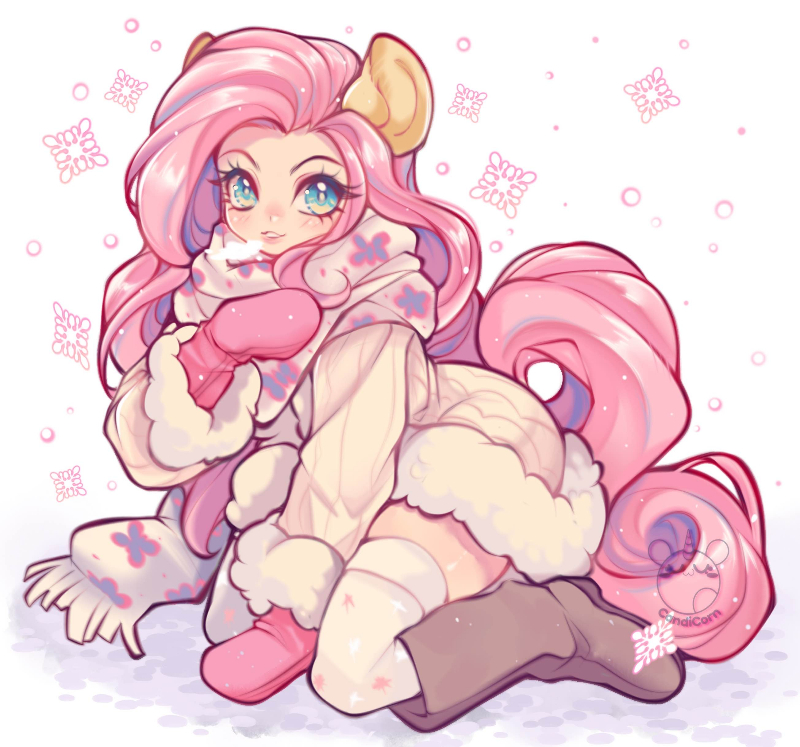 1girl, animal_ears, artist_name, blue_eyes, boots, brown_boots, candicornart, commentary