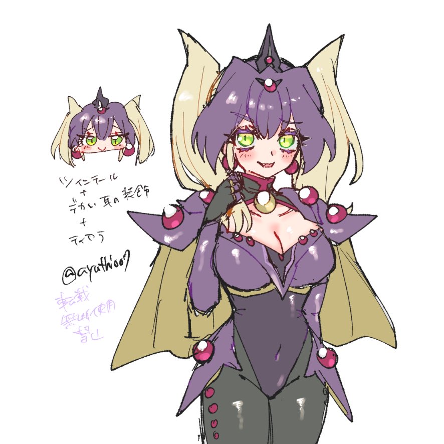 1girl, ayuthi007, black_bodysuit, blush, bodysuit, breasts, chest_jewel, cleavage