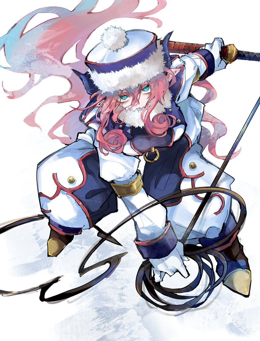 1girl, ankle_boots, aqua_eyes, aries_mesarthim, boots, brown_boots, commentary_request, eda_niwa