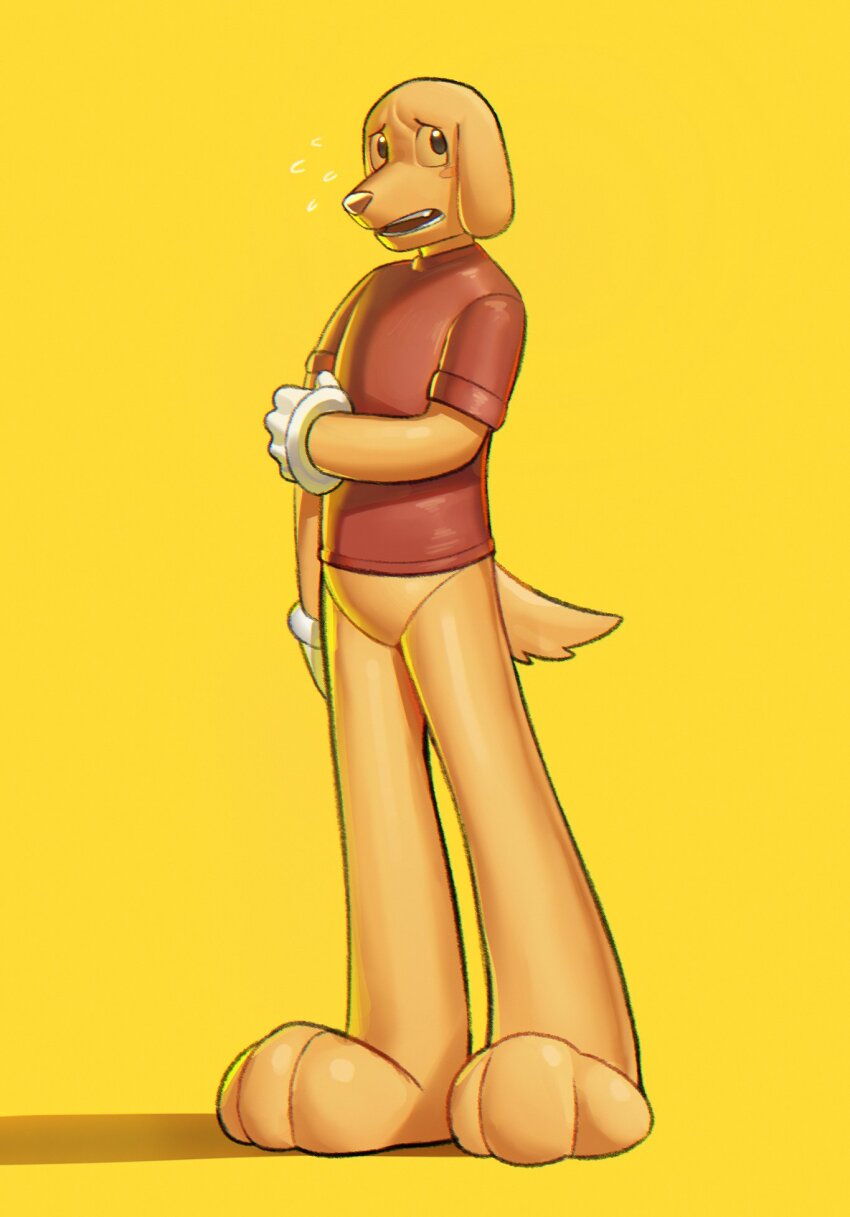 1boy, animal_ears, barefoot, commentary, dog_boy, dog_ears, dog_tail, english_commentary