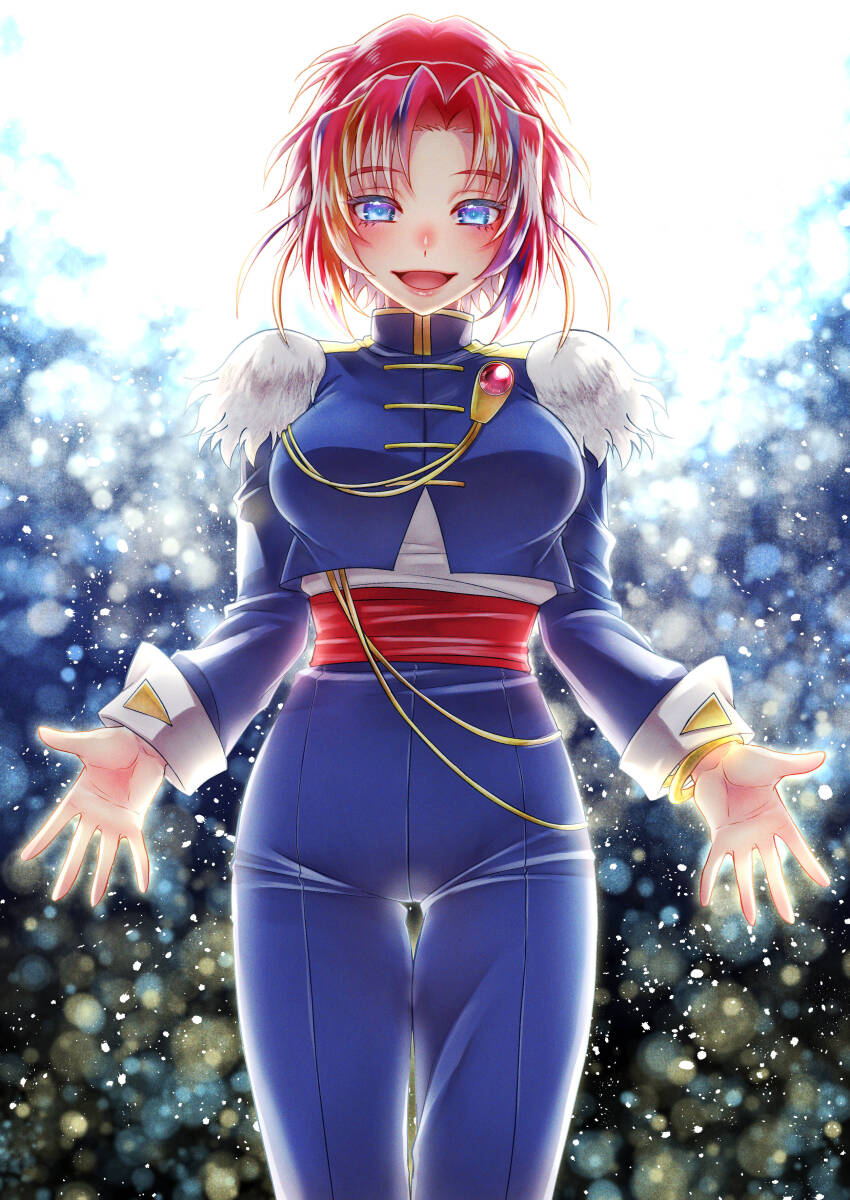 1girl, absurdres, ao_(yashuring), blue_eyes, blue_jacket, blue_skirt, commentary_request, doll_licca