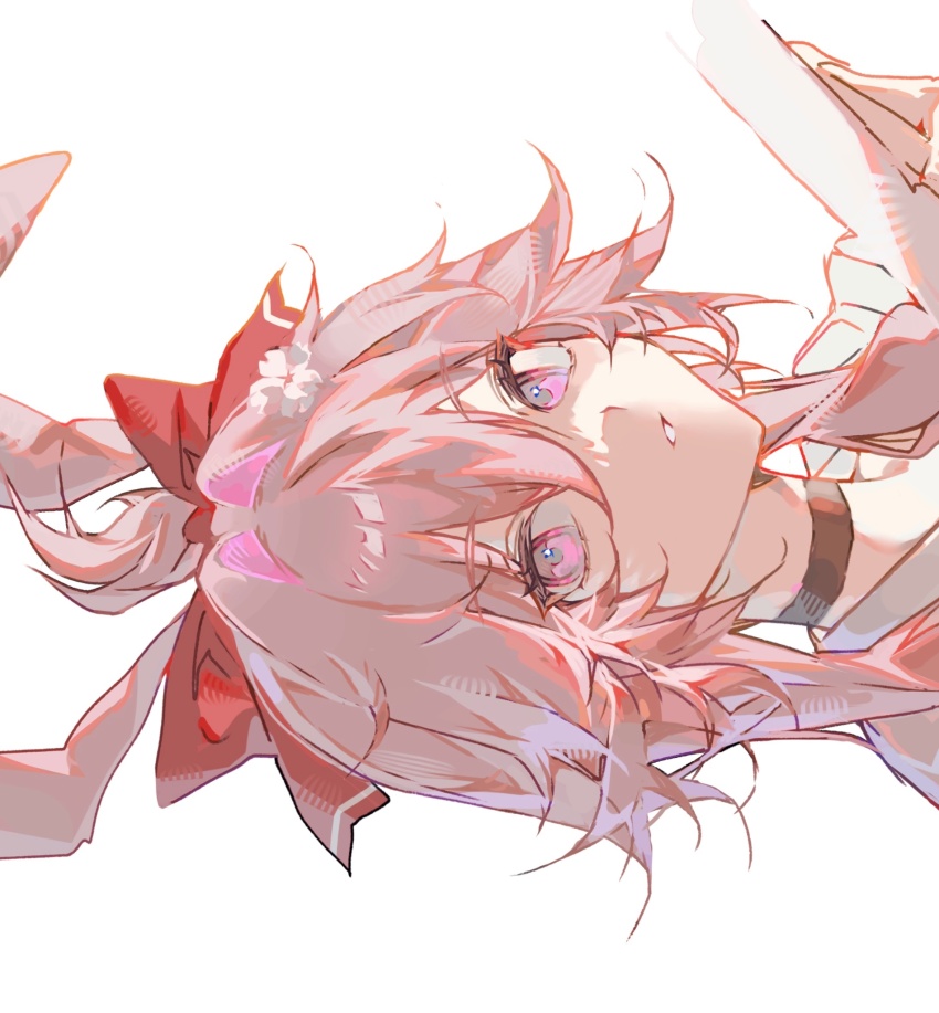 animal_ears, bow, commentary, evanescia_(honkai:_star_rail), flower, fox_ears, fox_girl, haru_1un