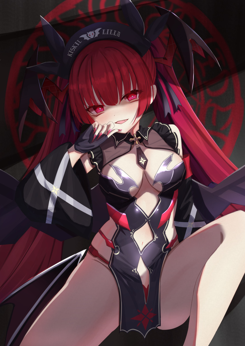 1girl, absurdres, bare_shoulders, bemani, black_gloves, breasts, fantuan/ft, fingerless_gloves