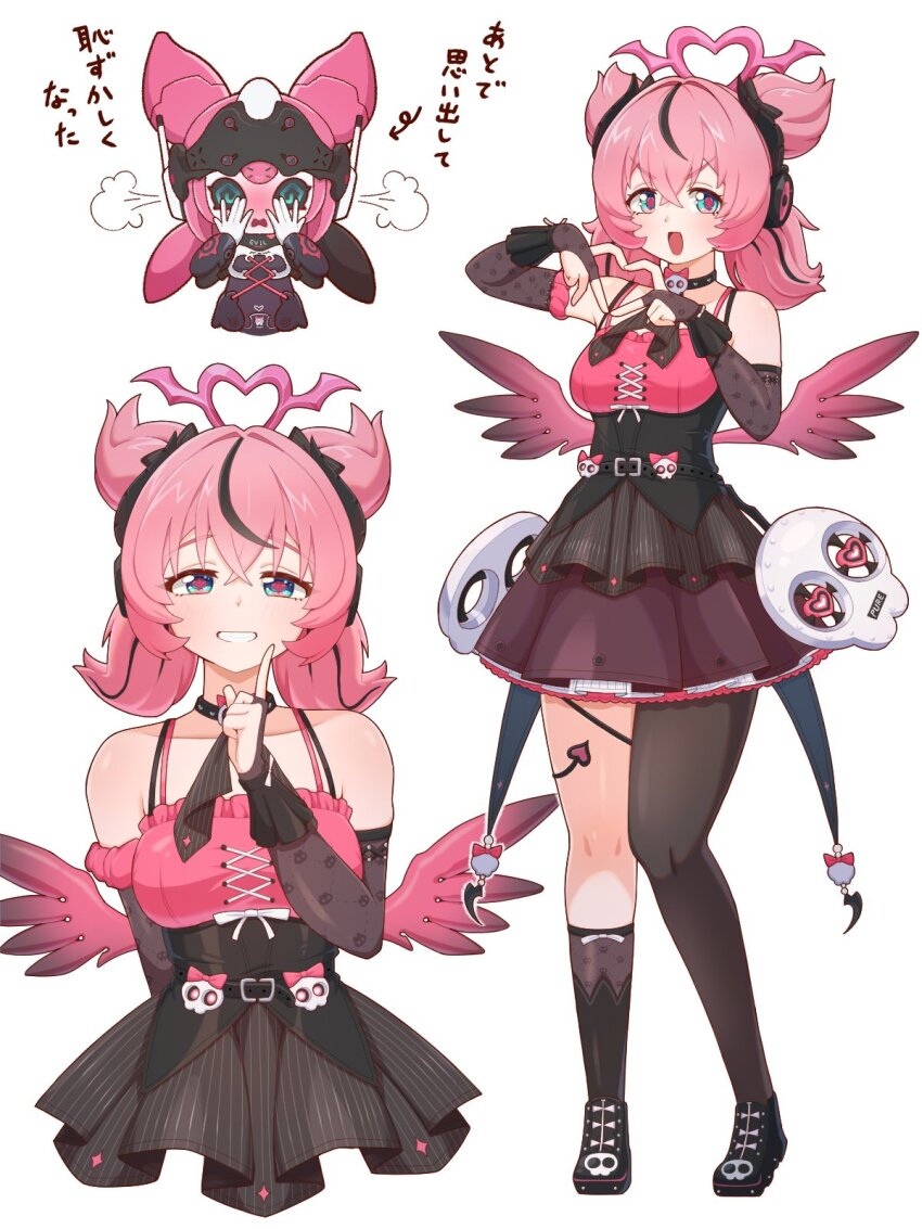 1girl, ahoge, aria_(discordant_note)_(zenless_zone_zero), aria_(zenless_zone_zero), arrow_(symbol), bare_shoulders, benis_zzz, black_bridal_gauntlets