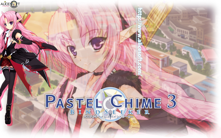 1girl, alice_soft, black_boots, black_thighhighs, boots, copyright_name, fingerless_gloves, gloves