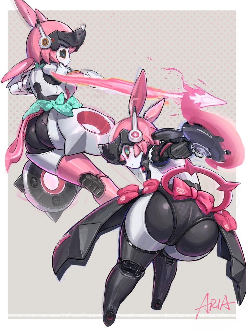 1girl, absurdres, aria_(discordant_note)_(zenless_zone_zero), aria_(zenless_zone_zero), arm_garter, arrow_(projectile), ass, black_arm_garter