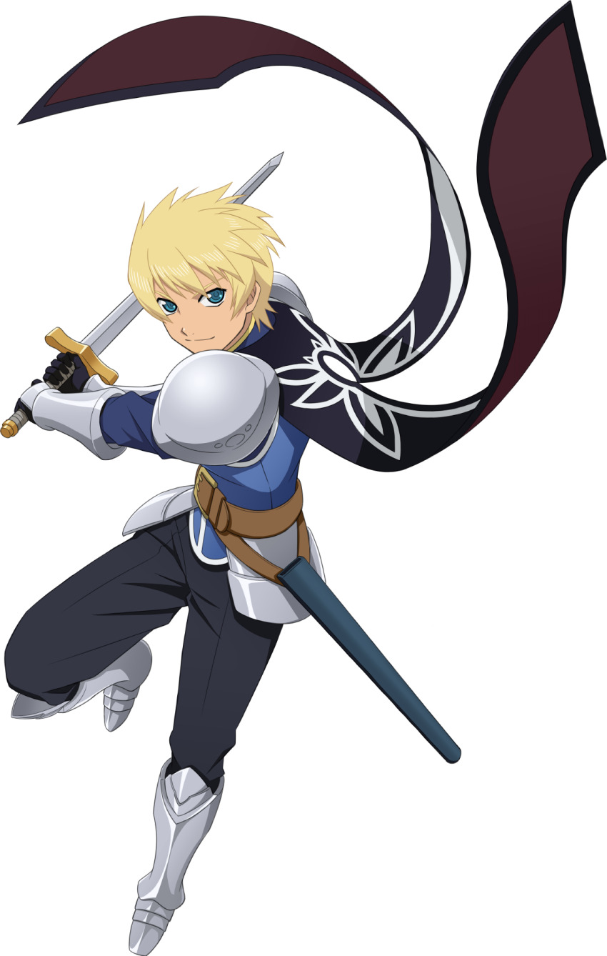 1boy, armor, armored_boots, artist_request, belt, black_cape, black_gloves, black_pants