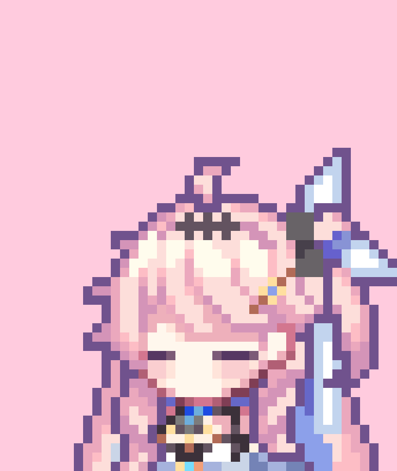 1girl, ahoge, animated, animated_gif, candy, canon_event, chinese_commentary, commentary_request, denia_(wuthering_waves), food, hair_ornament, long_hair, piao_mao, pink_background, pink_hair, rainbow, simple_background, solo, upper_body, wuthering_waves