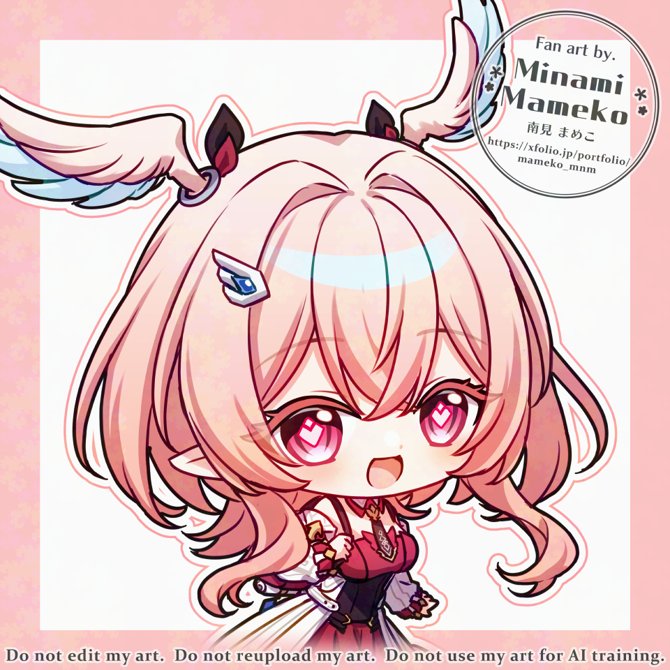 1girl, border, chibi, chibi_only, commentary_request, detached_sleeves, dress, genshin_impact