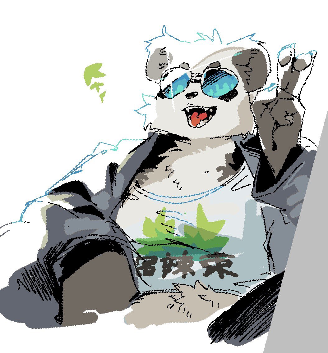 1boy, animal_ears, arknights, arknights:_endfield, black_fur, black_jacket, claws, commentary