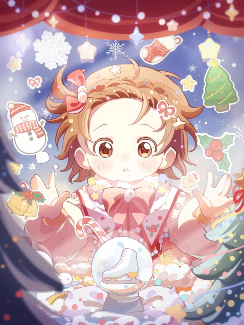 1girl, :o, absurdres, against_window, blurry, blurry_foreground, bow, bowtie