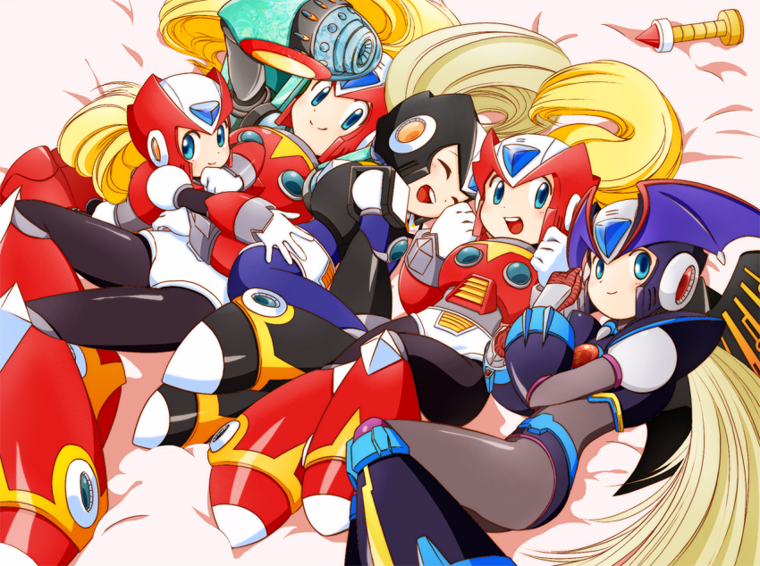 5boys, absolute_zero_(mega_man), android, arm_cannon, armor, black_armor, black_helmet, black_zero_(mega_man)