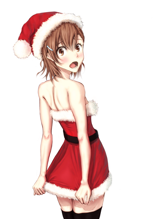 1girl, bad_id, bad_pixiv_id, blush, brown_eyes, brown_hair, dress, female_focus