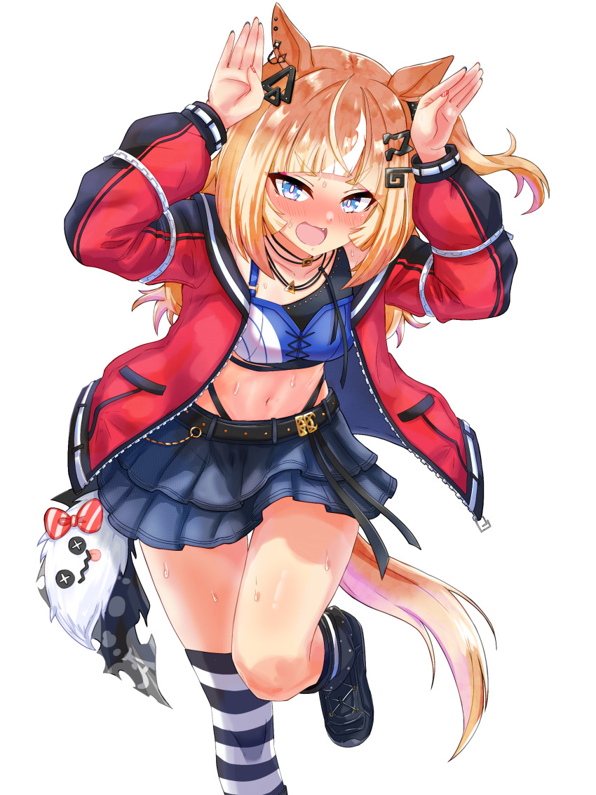 1girl, absurdres, animal_ears, asymmetrical_legwear, belt, black_belt, black_boots, black_socks