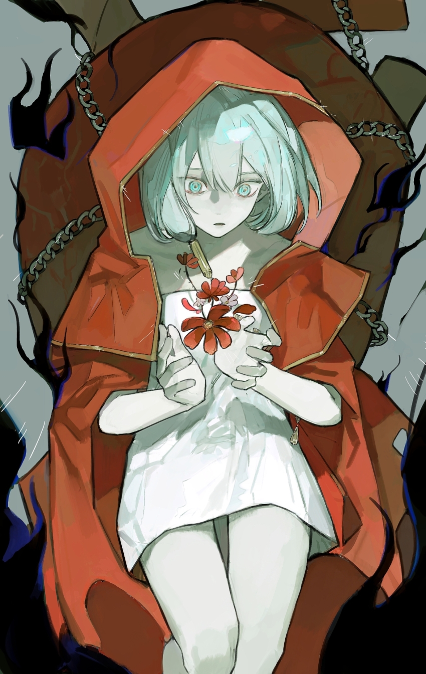 abstract_background, artist_request, bad_id, bad_lofter_id, blue_eyes, blue_hair, chain, cloak