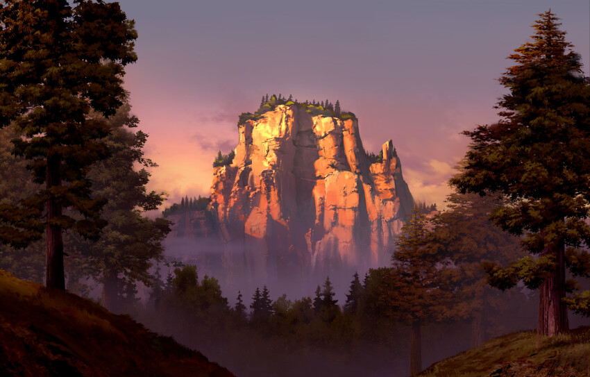 absurdres, cloud, cloudy_sky, commentary, crimsonsword03, day, english_commentary, forest