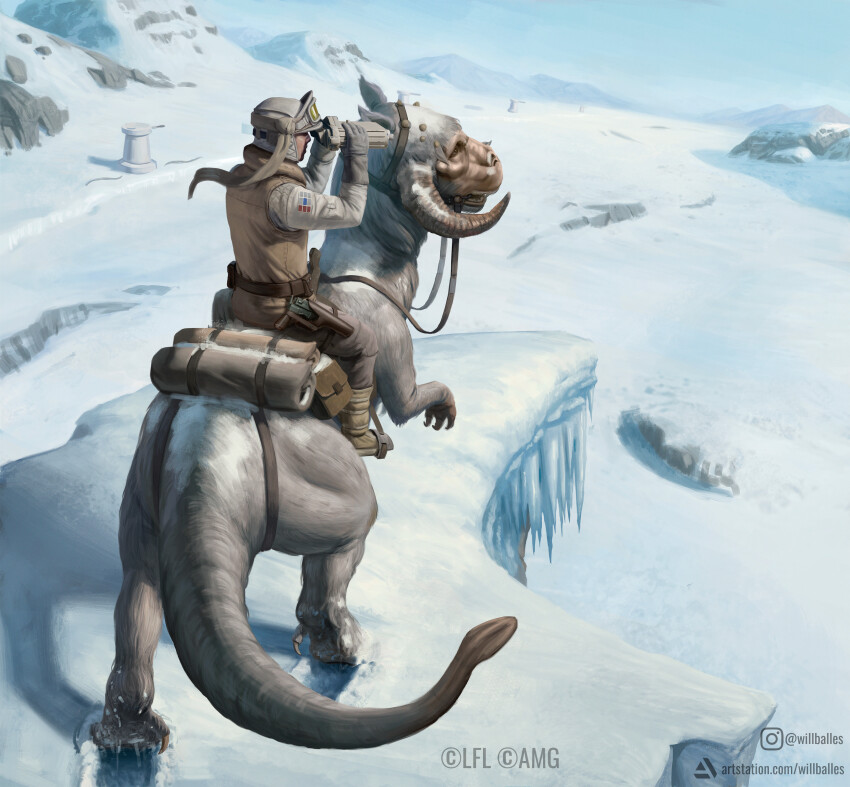 1boy, absurdres, artist_name, artstation_logo, artstation_username, binoculars, brown_pants, brown_vest