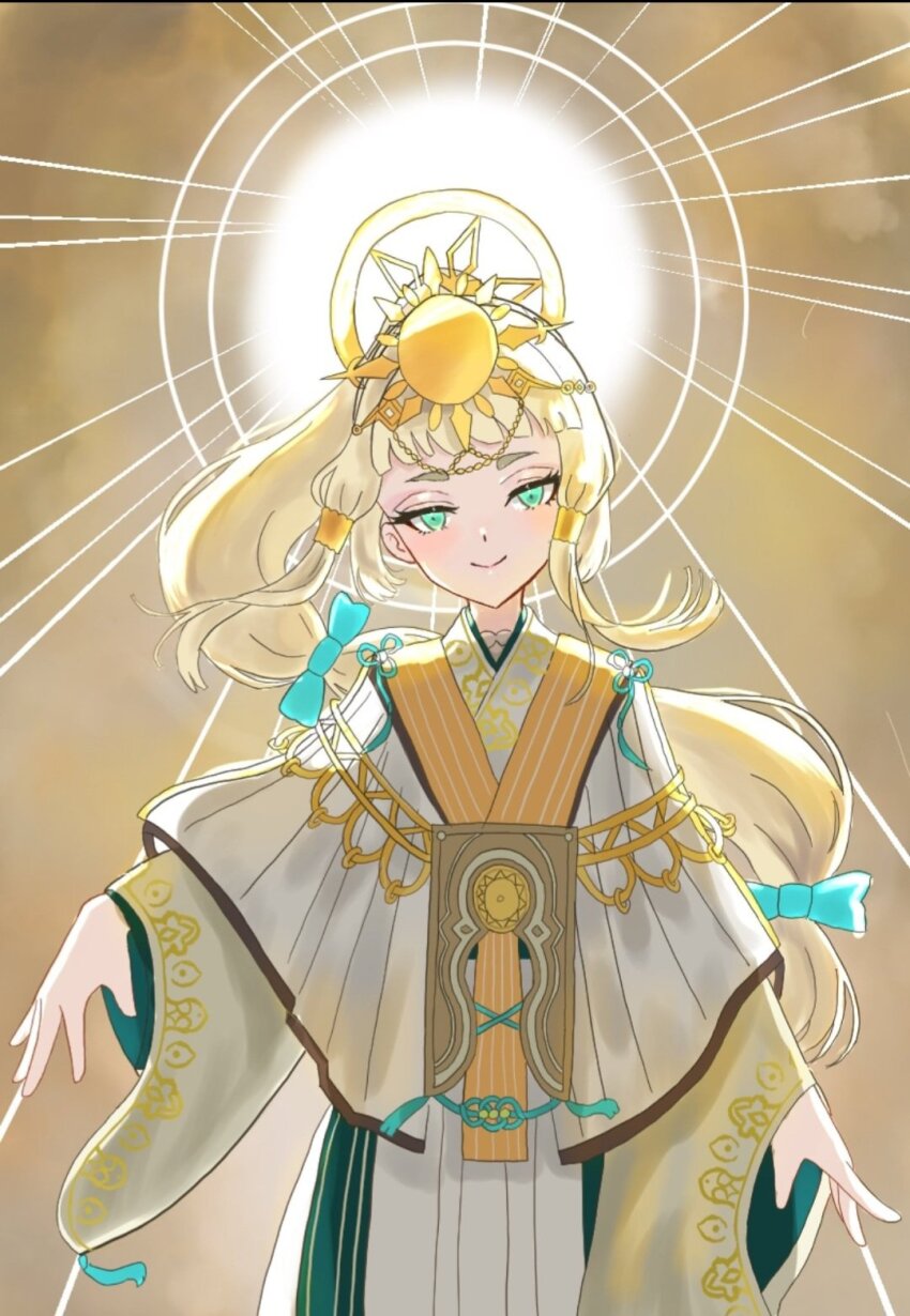 1girl, blunt_bangs, commentary_request, hair_tubes, head_chain, highres, japanese_clothes, jewelry